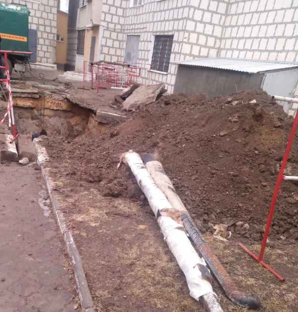 Устранение порыва тепловой сети по ул. Одесская,88/2 в г. Тирасполь