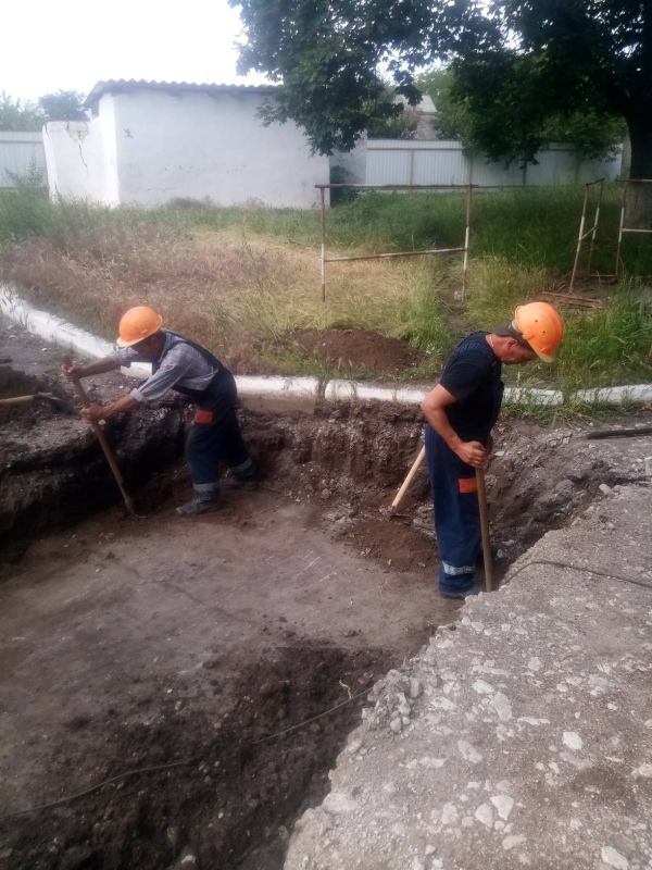 Устранение порыва тепловой сети по ул. Ленина,98 в г. Слободзея