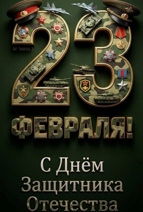 Поздравляем вас с Днём защитника Отечества.