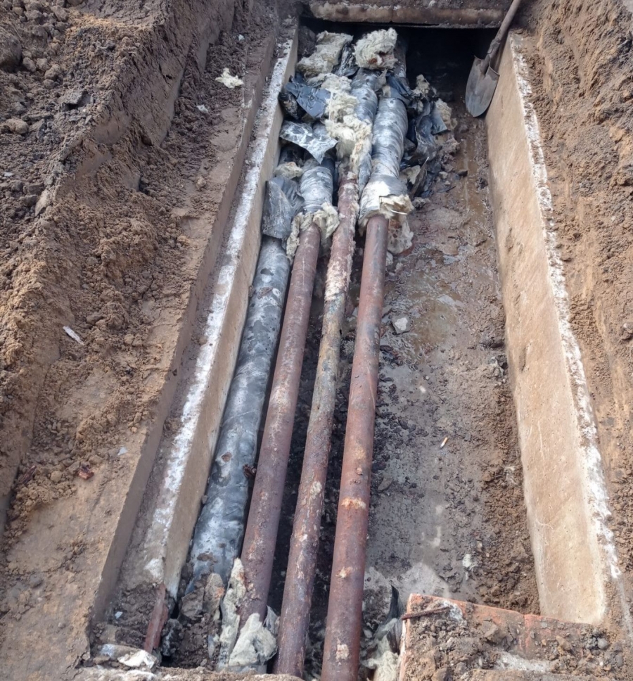 Устранение порыва тепловой сети по ул. К. Маркса,8 в г. Дубоссары